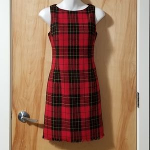 Vintage Plaid Sheath Dress